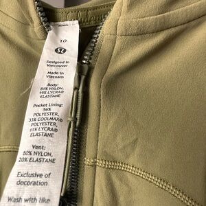 Lululemon Athletica Olive Green Jacket